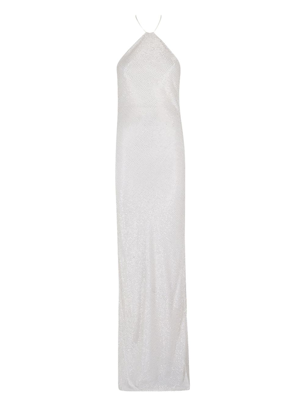 Amen embroidered georgette dress - White