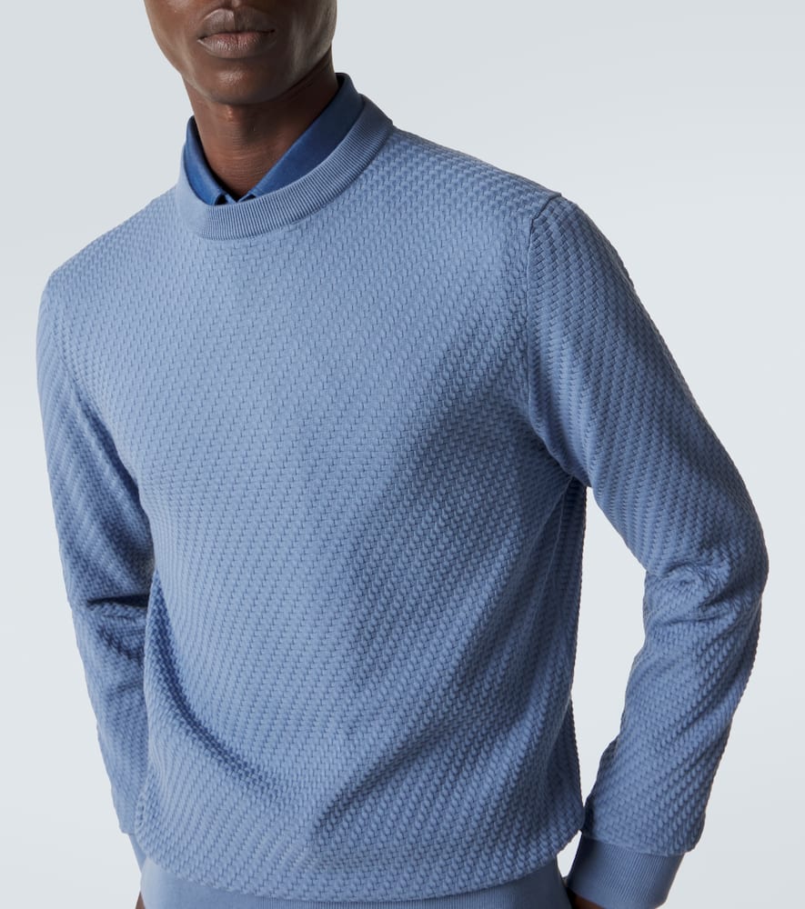 Cotton and silk sweater