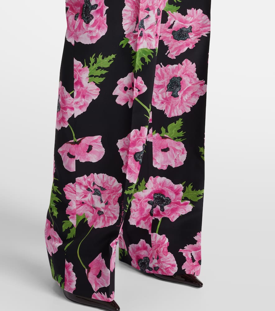 Poppy floral wide-leg pants