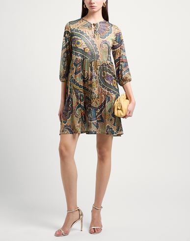 Siyu Woman Mini dress Gold Size 4 Polyester, Polyamide