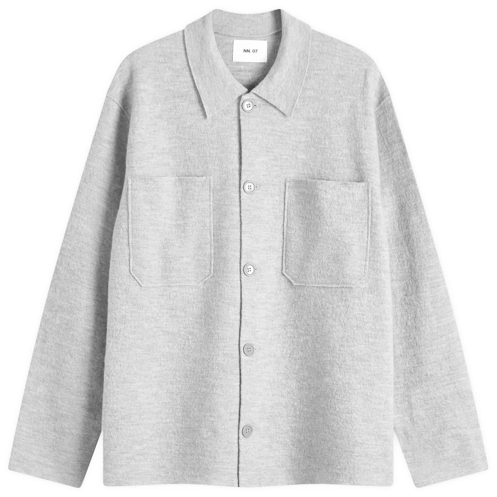 Men's Jonas Merino Overshirt in Grey Melange