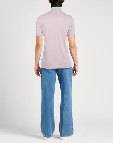 Man Polo shirt Lilac Size S Lyocell, Cotton