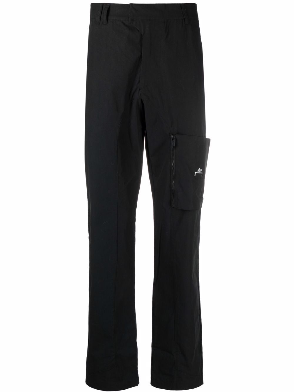 Straight-leg cotton trousers