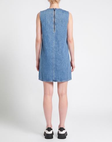 Woman Mini dress Blue Size L Cotton
