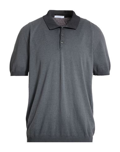 Man Polo shirt Charcoal Size 44 Cotton