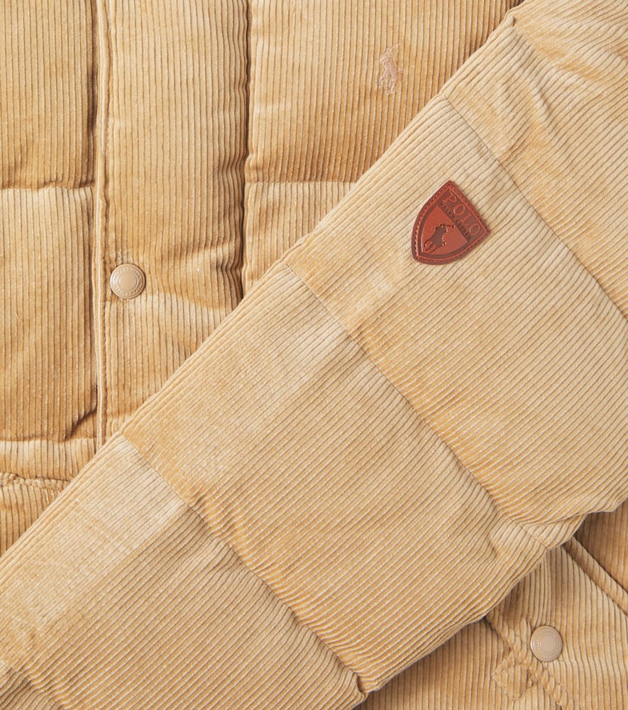 Quilted cotton corduroy down jacket
