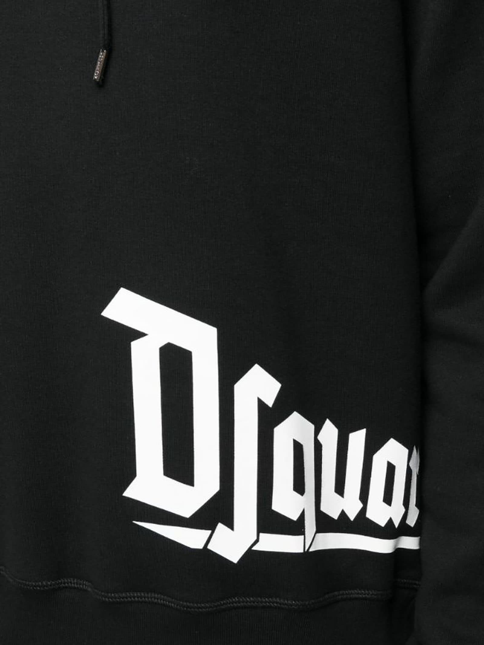 Black Cotton Hoodie