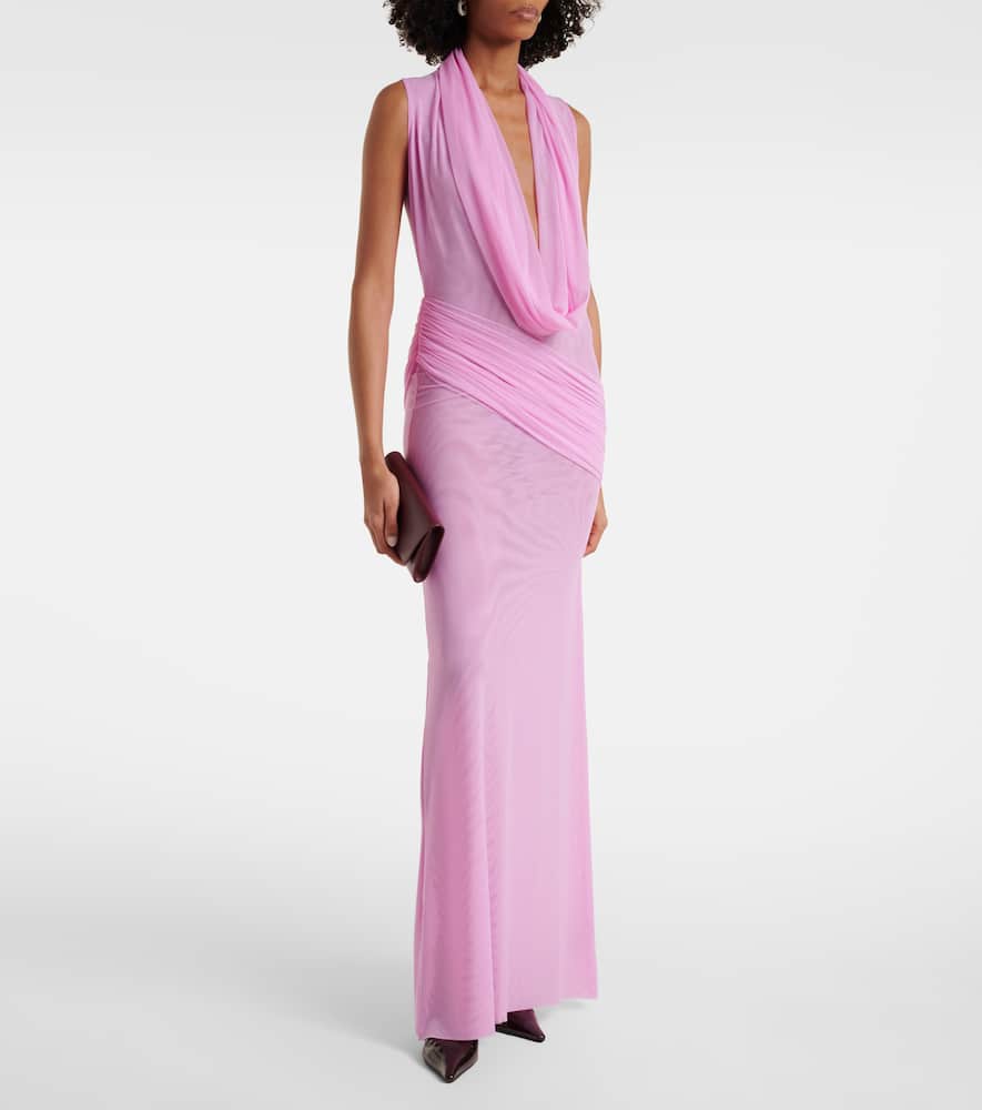 David Koma Semi-sheer gown