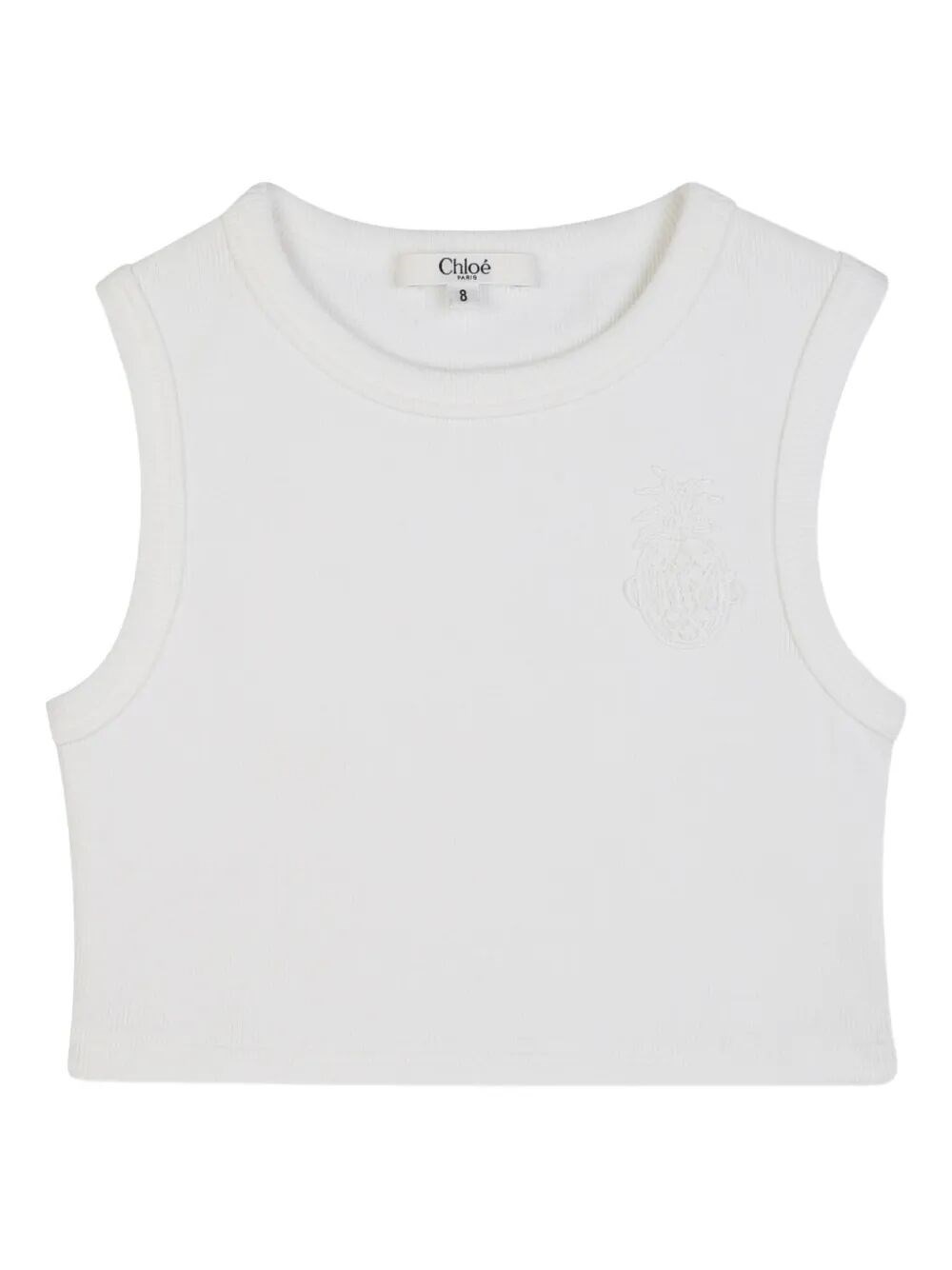 Embroidered Cropped Tank Top