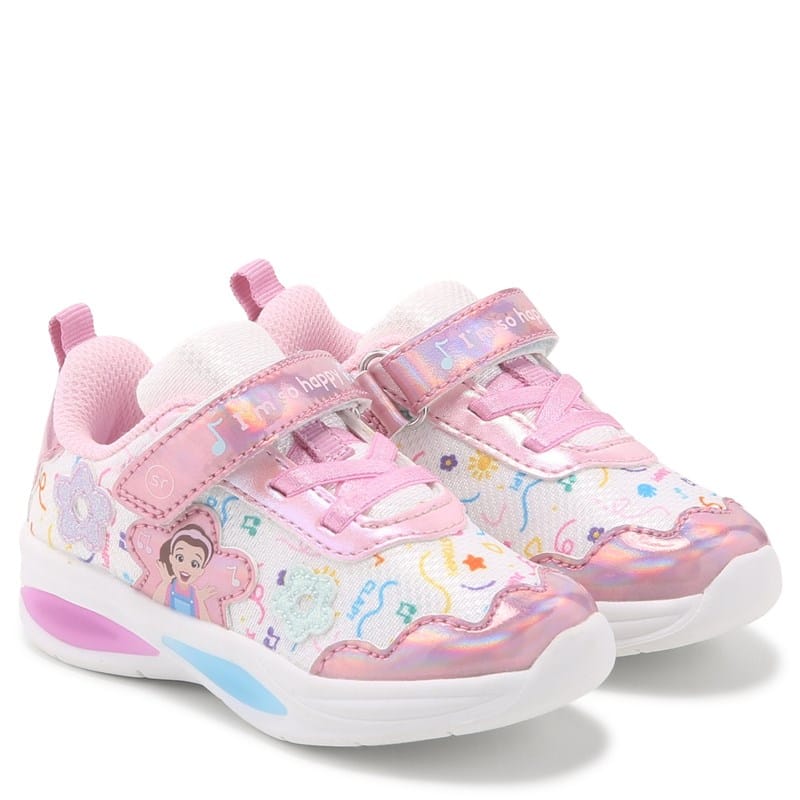 Kids' Ms. Rachel I'm So Happy Lighted Sneaker Toddler Shoes (Pink)