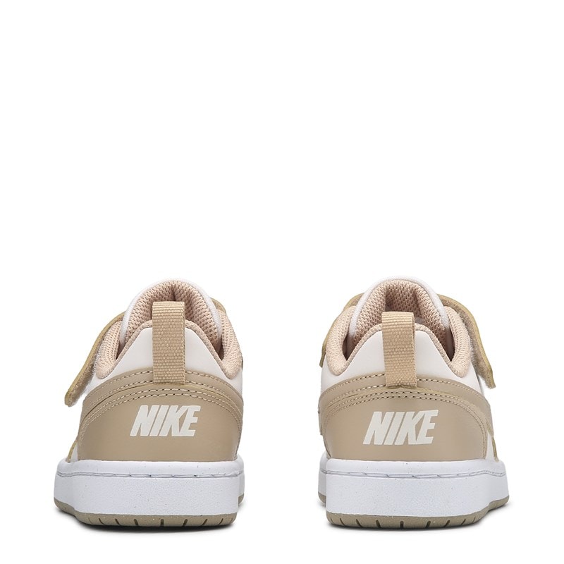 Kids' Court Borough Recraft Low Top Sneaker Little Kid Shoes (White/Tan)