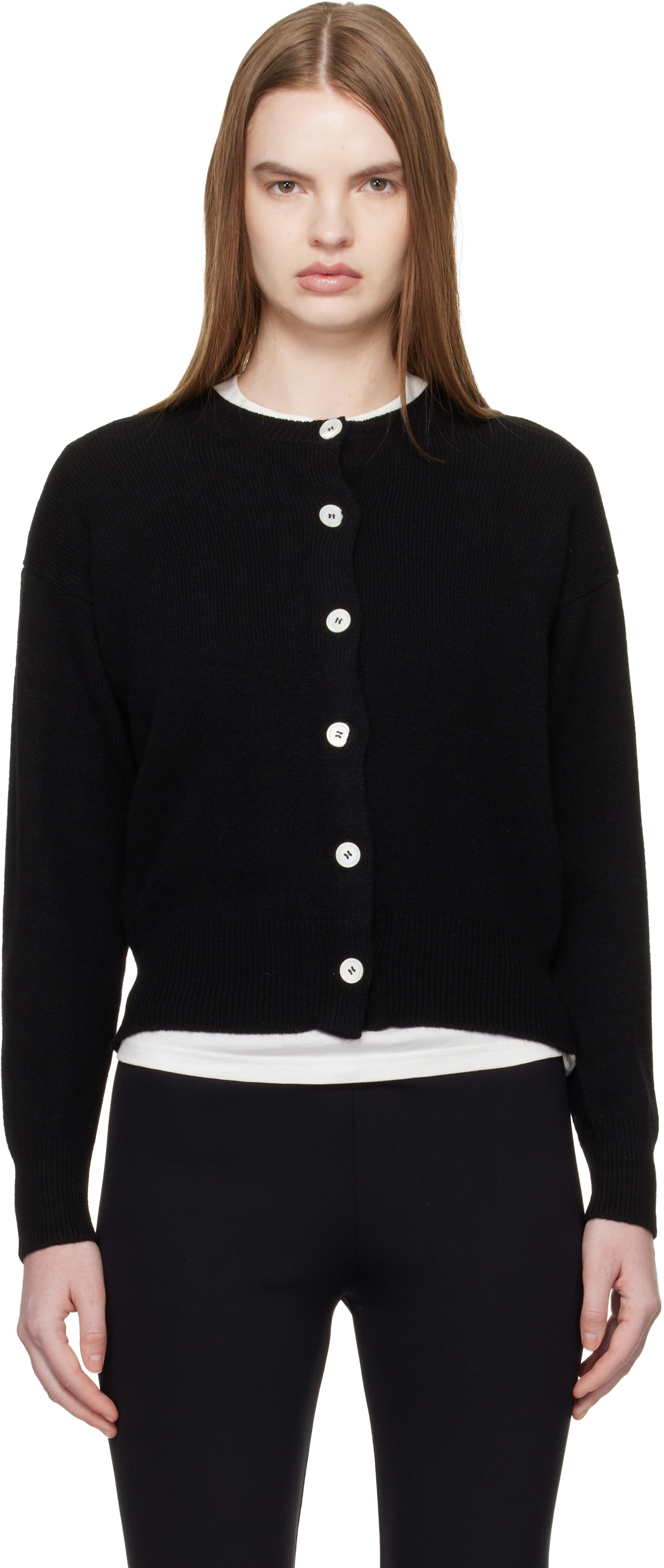Black Ada Crewneck Cardigan