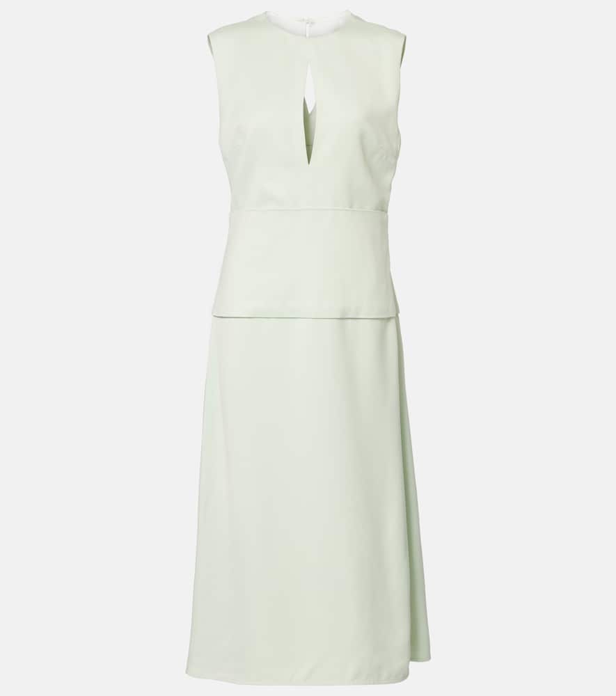 Cutout satin midi dress