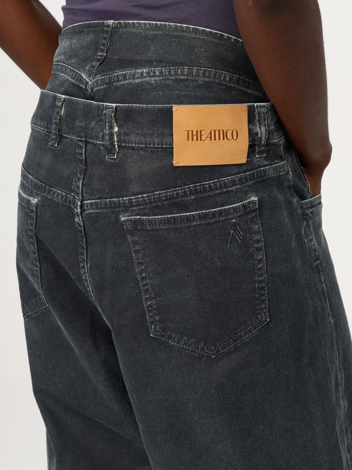 Pants THE ATTICO Woman color Charcoal