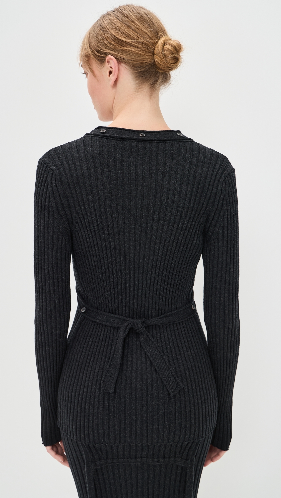Convertible Cardigan Charcoal Melange