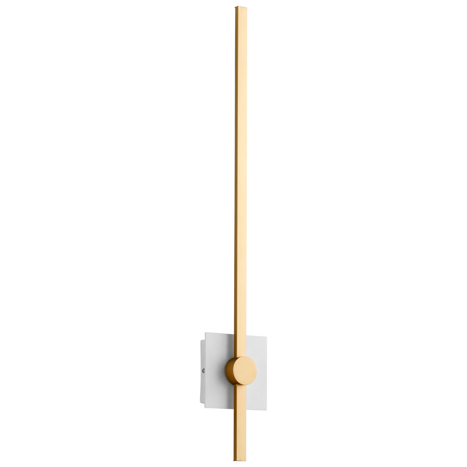 White W Industrial Brass LED Wall Sconce from the Zora Collection