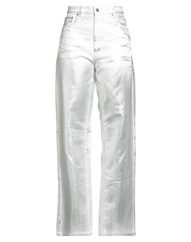 Woman Jeans Silver Size 30 Cotton