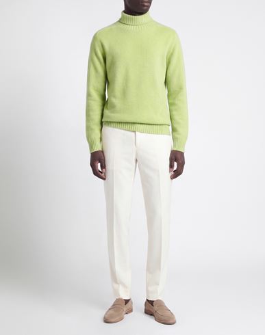 Man Turtleneck Light green Size 44 Merino Wool, Cashmere