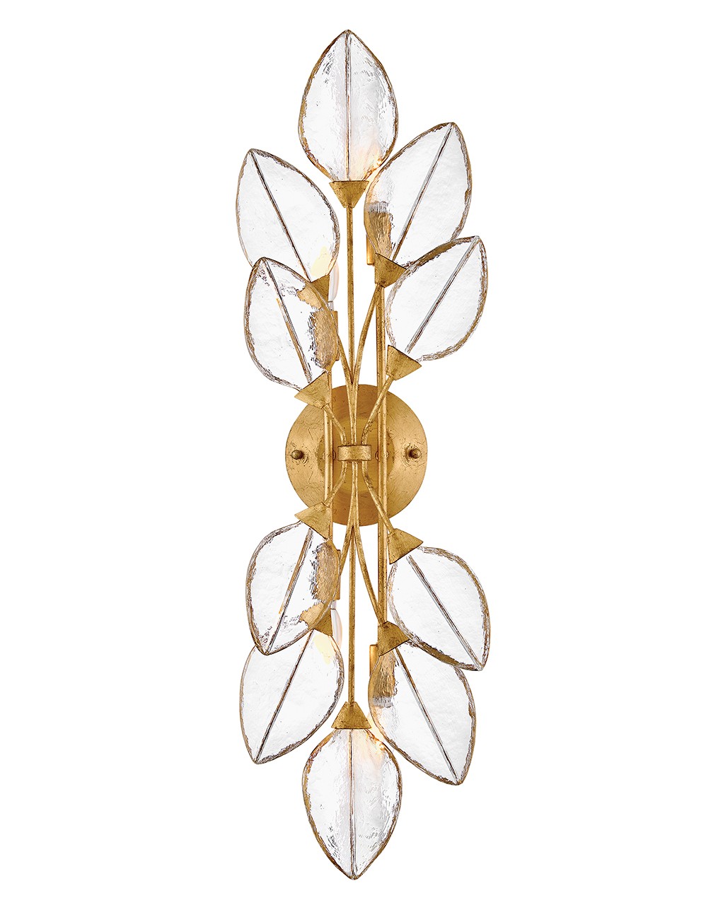 Distressed Brass LED Wall Sconce from the Amira Collection