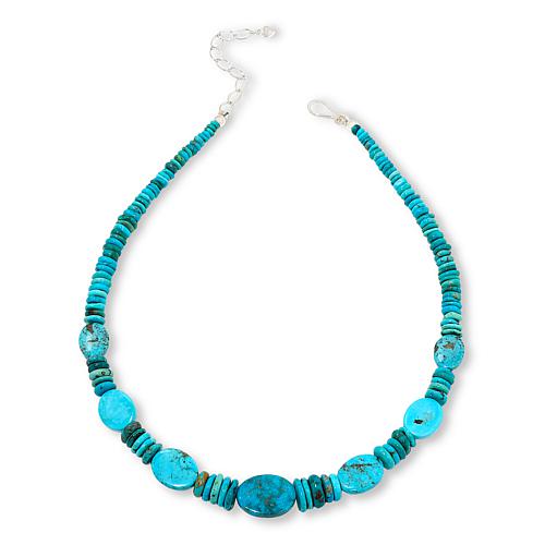 "Chilean Royal Blue Turquoise Bead 18"" Necklace"