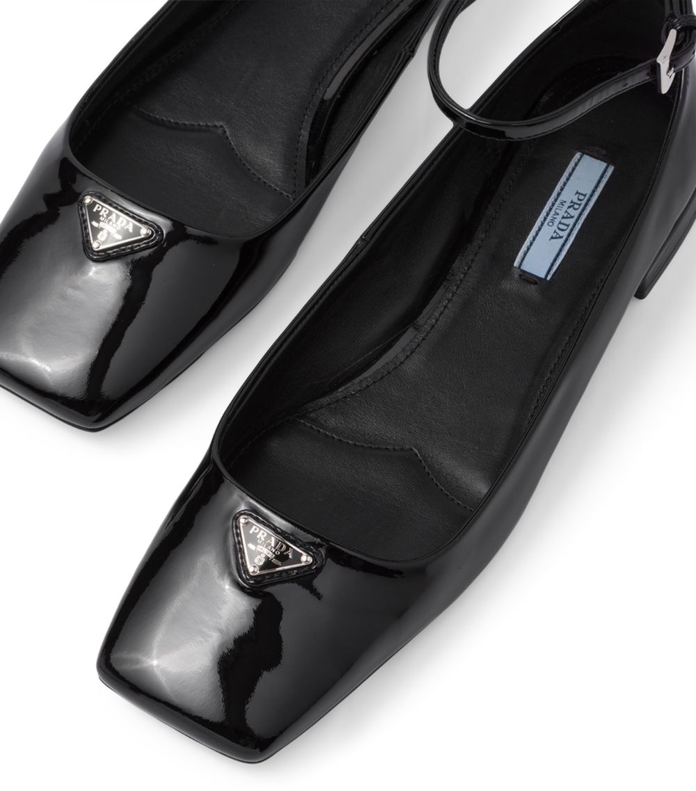 Patent Leather Triangle Flats