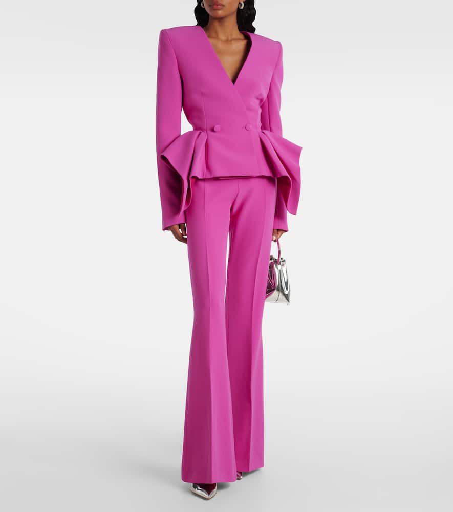 High-waisted flared pants