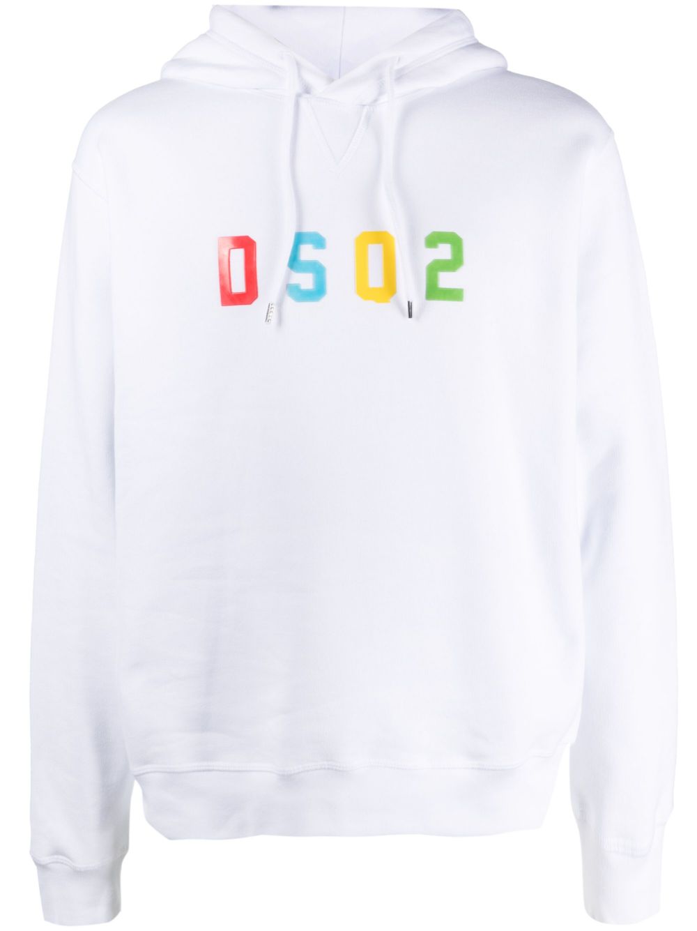 Logo-print cotton hoodie - White
