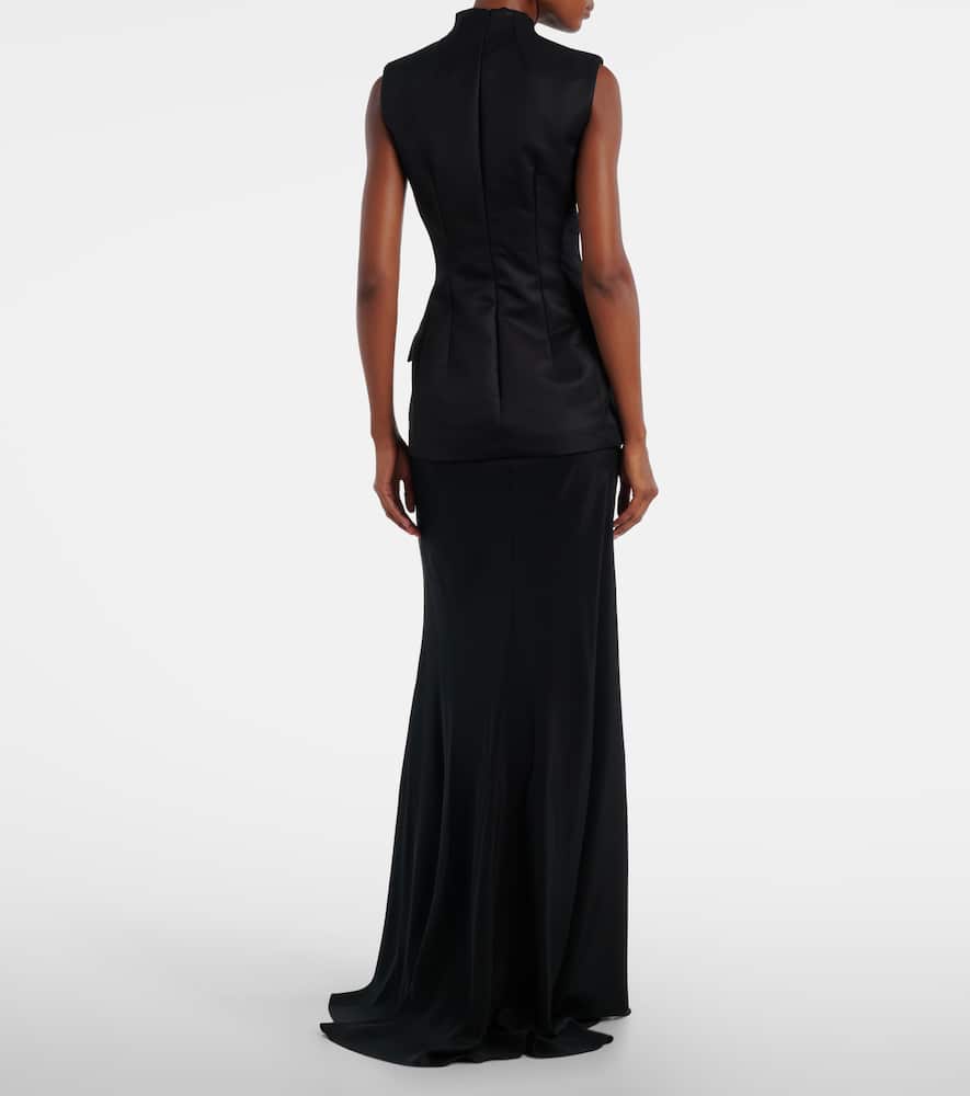 Cilen cotton-blend gown