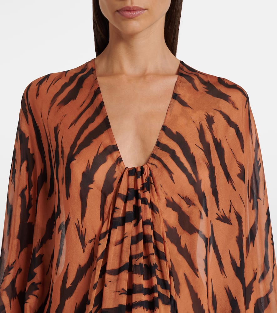 X Sabine Getty printed silk kaftan