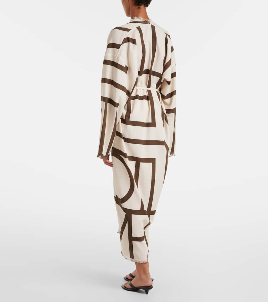 Monogram cotton beach cover-up