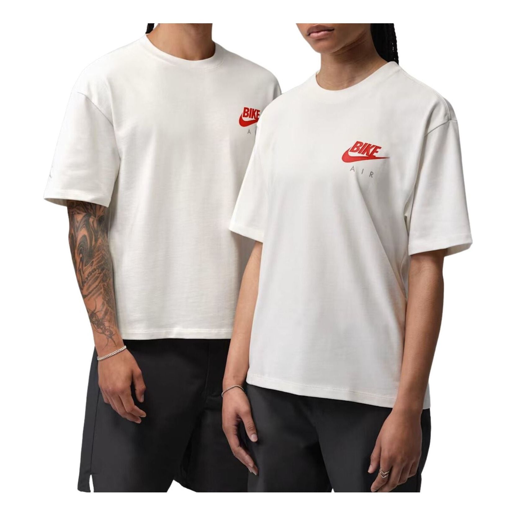 X Nigel Sylvester Bike Air T-Shirt 'White Red'