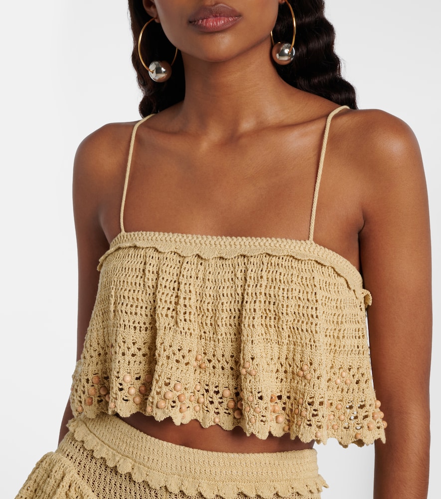 Oraviel beaded crochet crop top