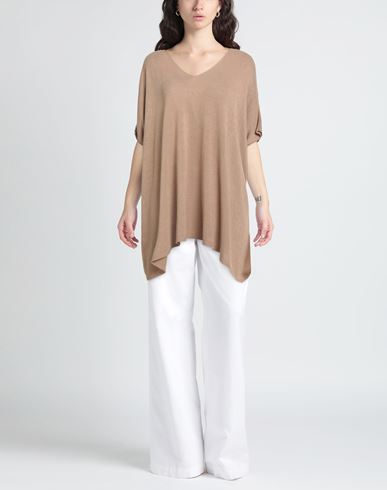 Woman Sweater Sand Size S/M Modal, Acrylic