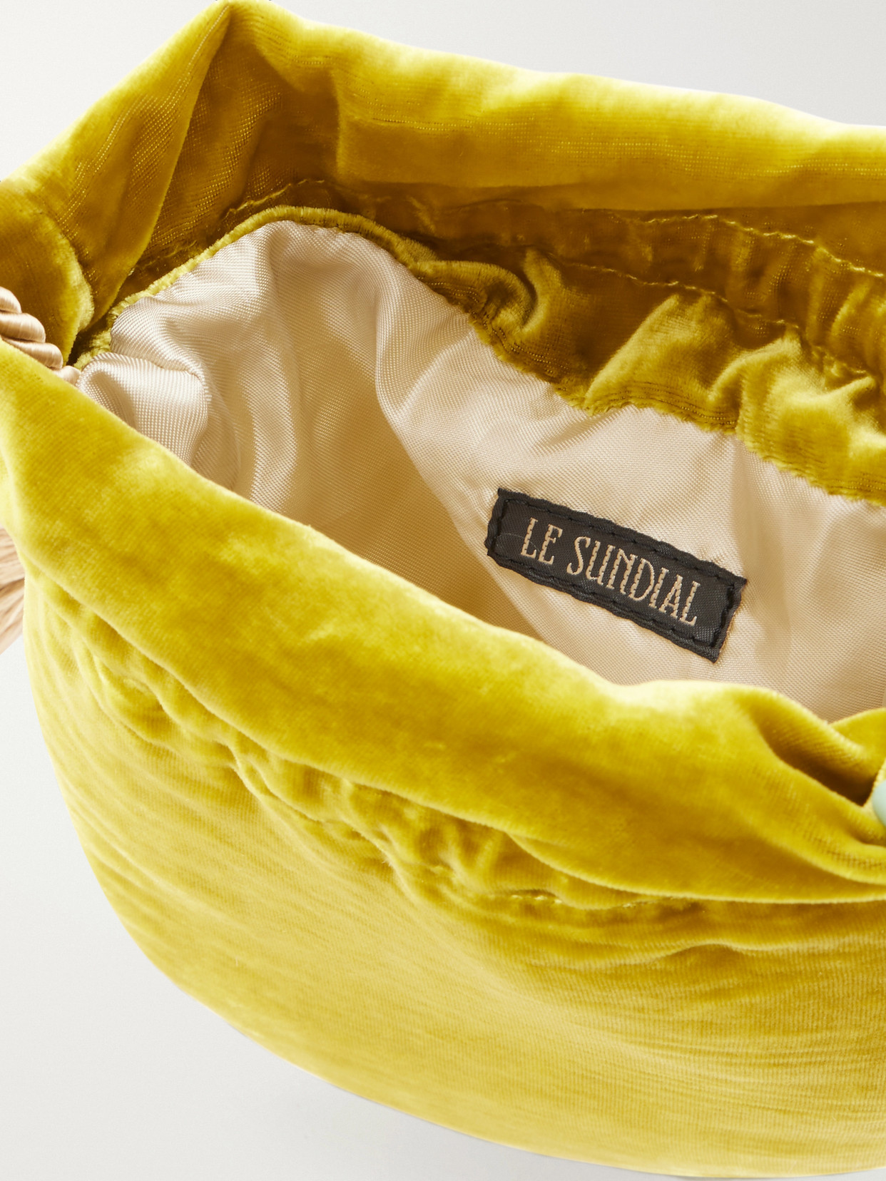 Lee Velvet Clutch - Chartreuse