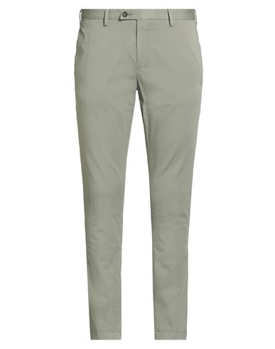 Man Pants Sage green Size 38 Cotton, Silk, Elastane