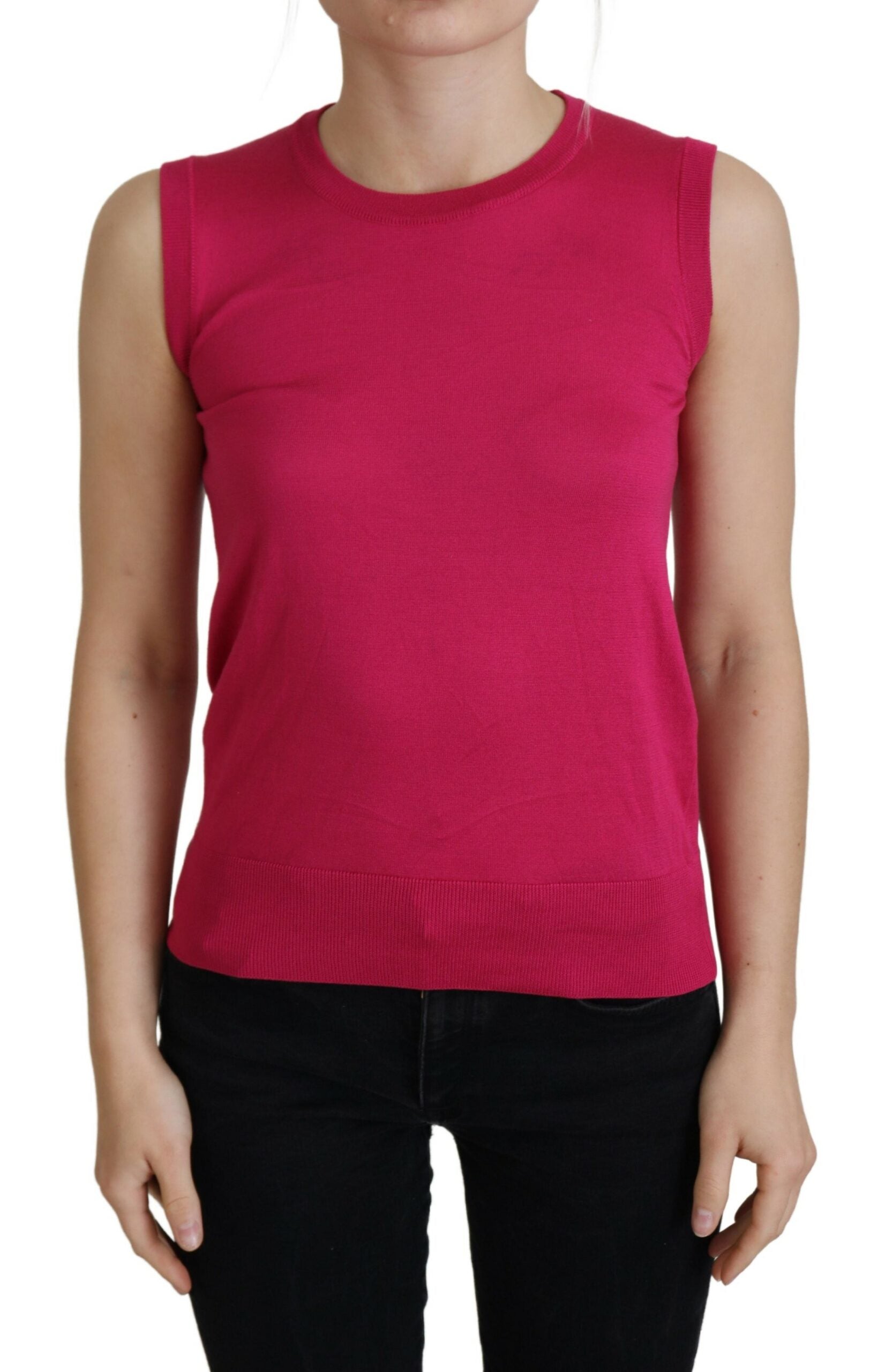 Silk Tank Top — Pink