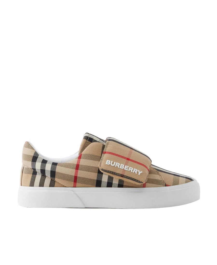 James check-pattern touch-strap sneakers