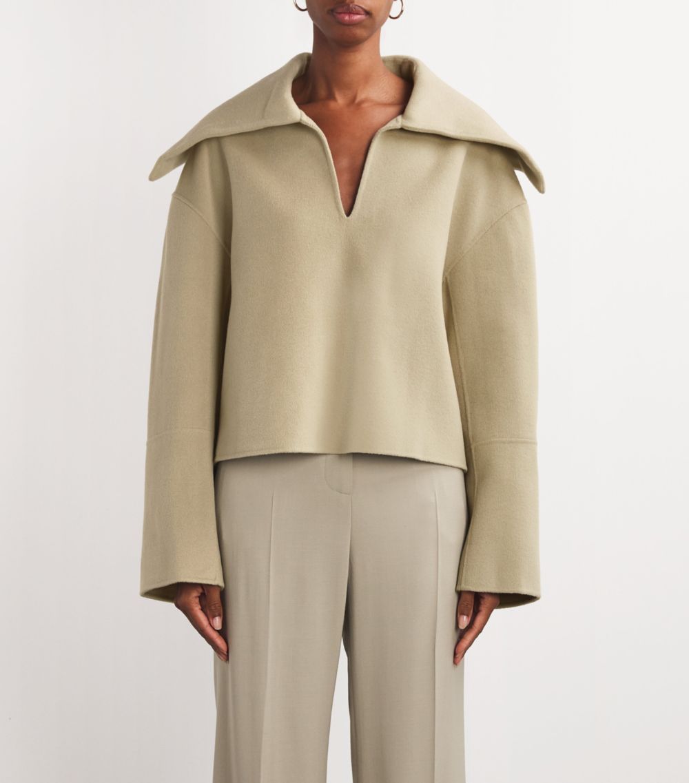 Wool-Silk Maxe Sweatshirt