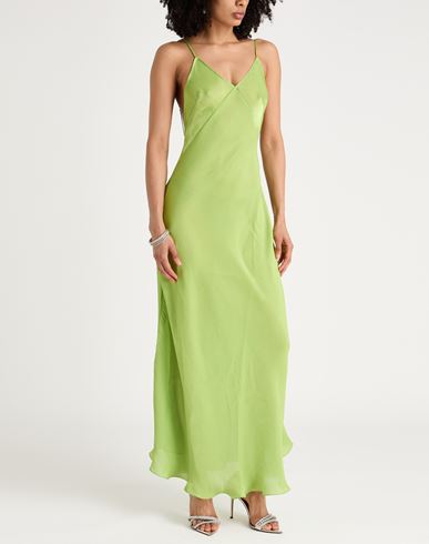 Woman Maxi dress Lime green Size M Polyester