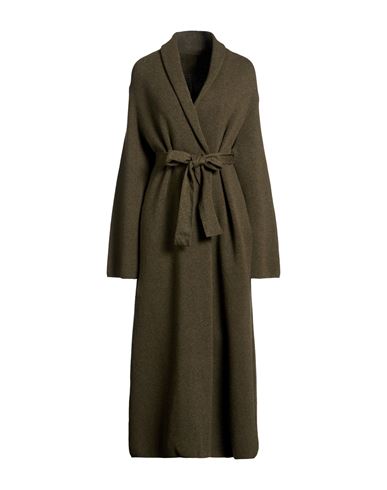 Woman Cardigan Military green Size XS Lambswool