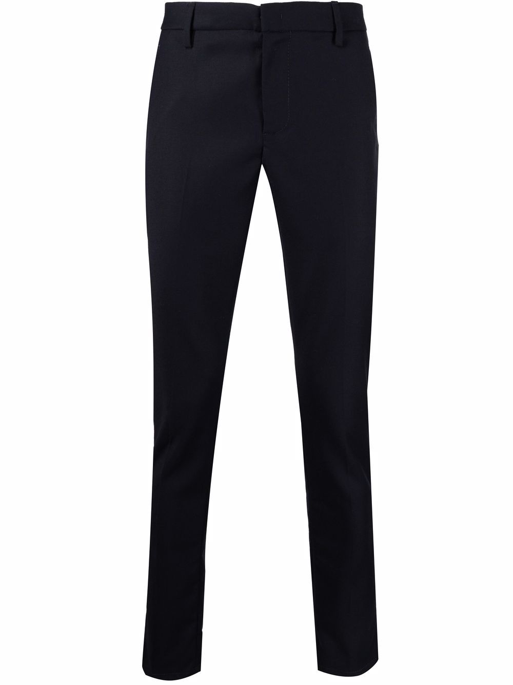 Straight-leg virgin wool trousers - Blue