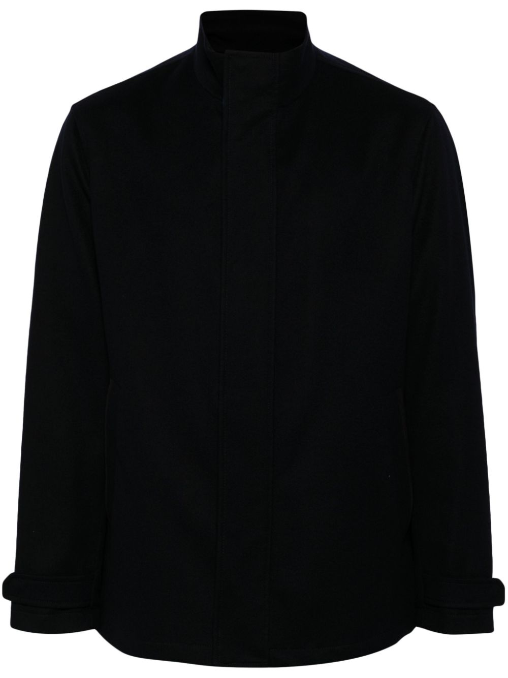 Cashmere zip-up coat - Blue