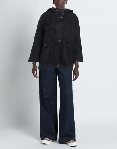 Jacob Cohёn Woman Coat Midnight blue Size 2 Cotton, Virgin Wool, Polyamide