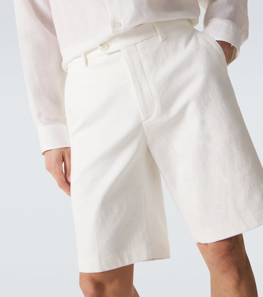 Cotton-blend Bermuda shorts