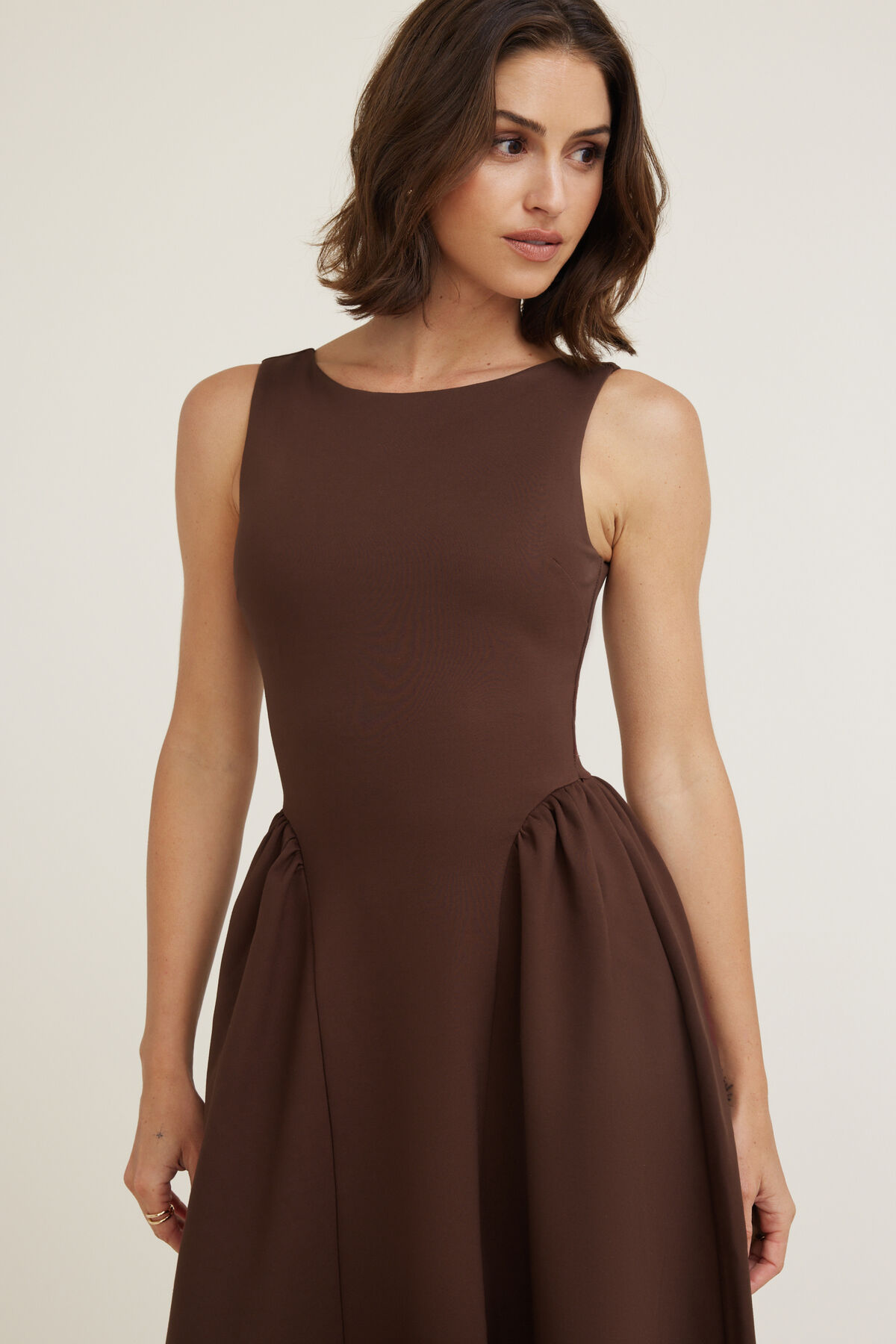 Iris Flared Ponte Maxi Dress