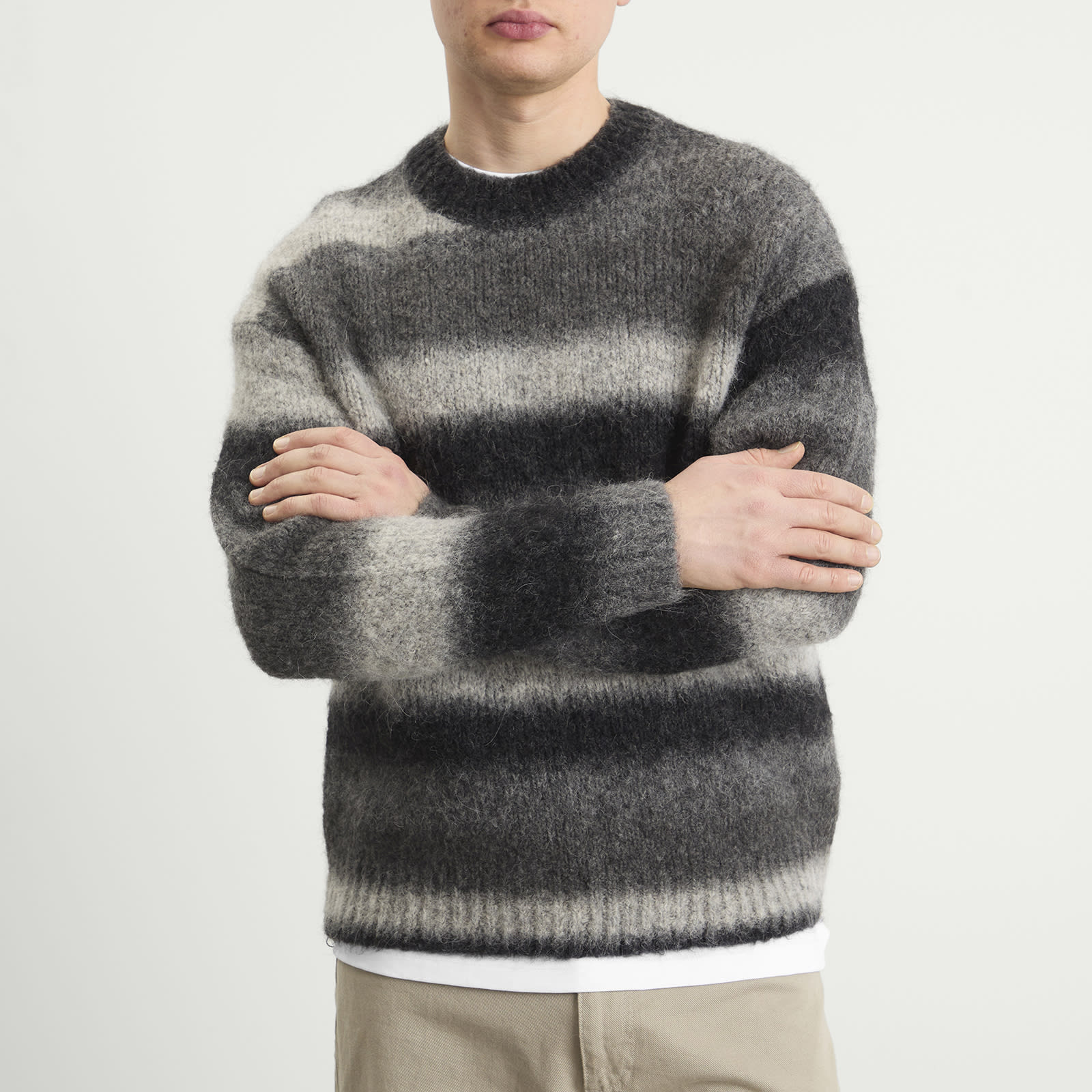 Men's Jonas Gradient Alpaca Sweater Charcoal Melange