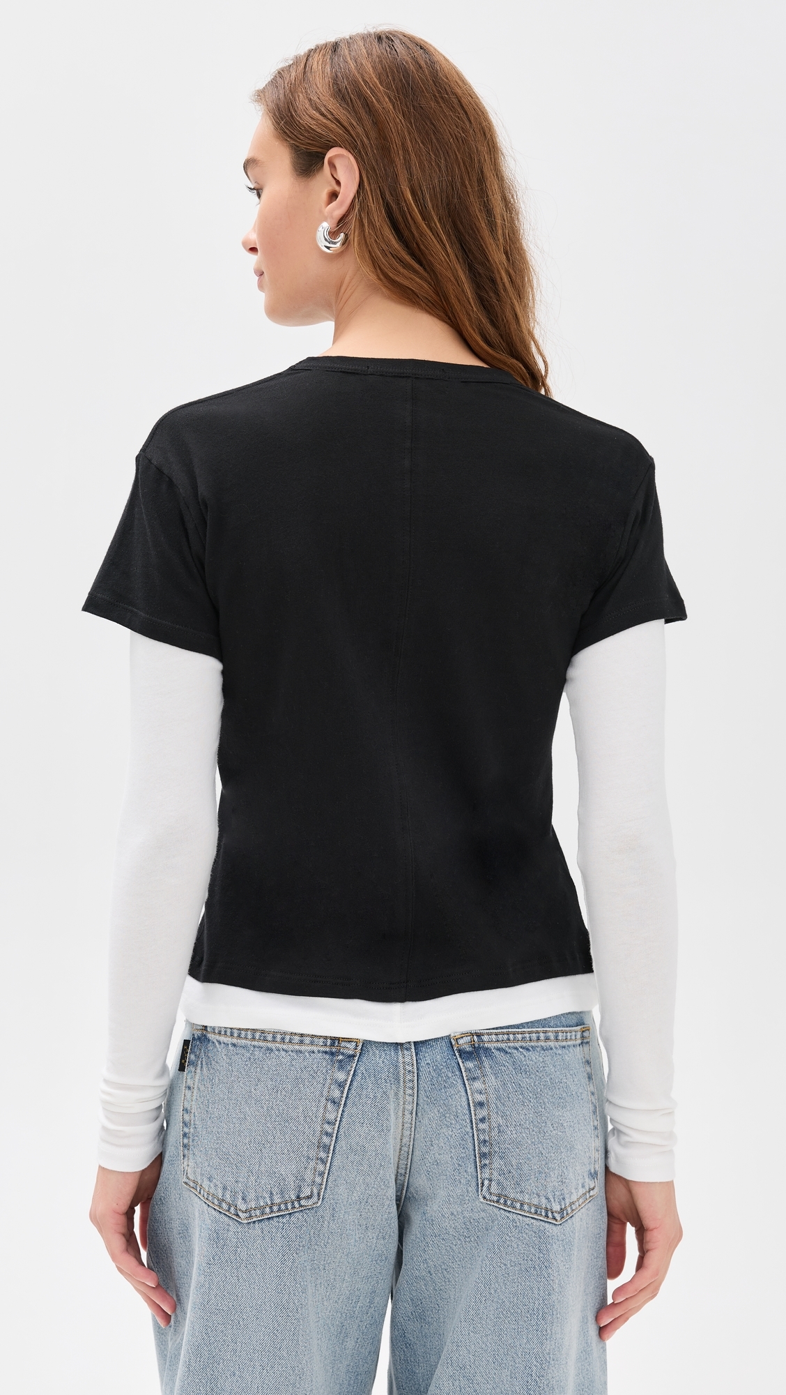 Rory Layered Long Sleeve Black and White