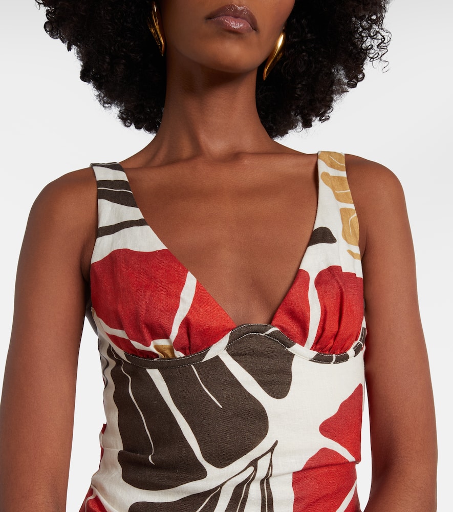 Julietta floral linen midi dress