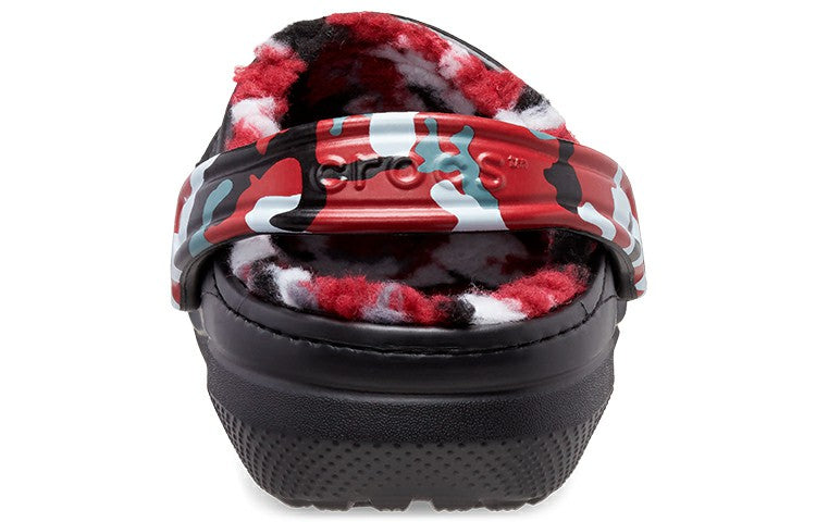 Classic Lined Camo Clog 'Black & Red'