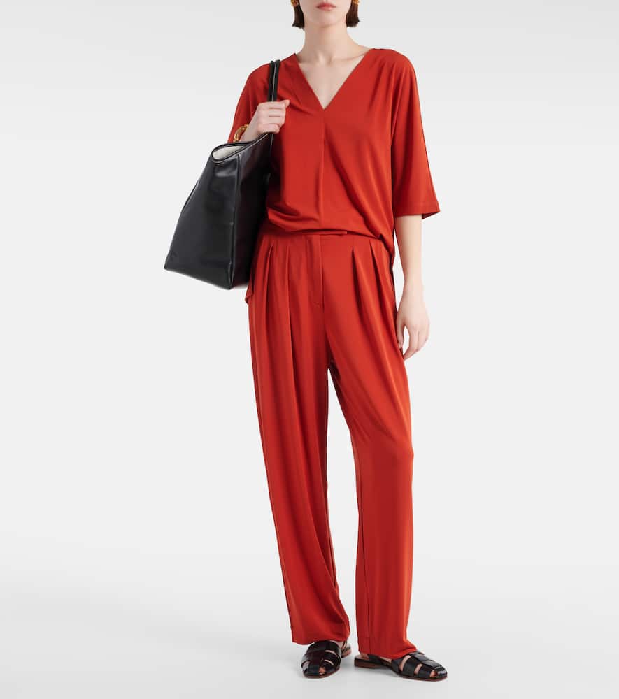 Linfa jersey crêpe blouse